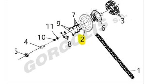 ΓΡΑΝΑΖΙ ΓΝΗΣΙΟ ΟΠΙΣΘΙΟΥ ΤΡΟΧΟΥ SYM VF 185 48T