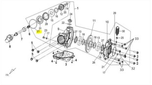 ΤΣΙΜΟΥΧΑ O-RING ΔΙΑΦΟΡΙΚΟΥ SYM QUADLANDER 300