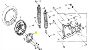ΔΙΣΚΟΣ ΟΠΙΣΘΙΟΥ ΦΡΕΝΟΥ (S-421) SYM CITYCOM 300
