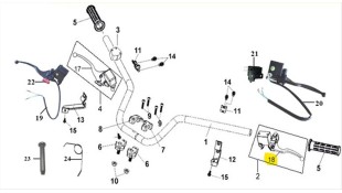 ΜΑΝΕΤΑ ΦΡΕΝΟΥ ΑΡΙΣΤΕΡΗ ΜΑΥΡΗ SYM QUADLANDER