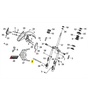 ΑΞΟΝΑΣ ΕΜΠΡΟΣΘΙΟΥ ΤΡΟΧΟΥ SYM ADX/JOYMAX/JOYRIDE SPARE PARTS