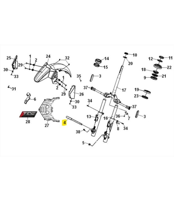 ΑΞΟΝΑΣ ΕΜΠΡΟΣΘΙΟΥ ΤΡΟΧΟΥ SYM ADX/JOYMAX/JOYRIDE SPARE PARTS ΑΞΟΝΑΣ ΕΜΠΡΟΣΘΙΟΥ ΤΡΟΧΟΥ SYM ADX/JOYMAX/JOYRIDE SPARE PARTS