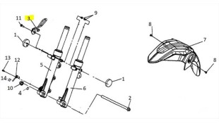 ΘΗΛΙΑ ΣΩΛΗΝΑ ΥΓΡΩΝ ΦΡΕΝΟΥ Α SYM VF 185 E5+ SPARE PARTS