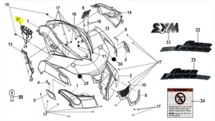 ΚΑΛΥΜΜΑ ΕΝΔΕΙΞΕΩΝ ΛΕΒΙΕ ΤΑΧΥΤΗΤΩΝ SYM QUADLANDER 250 ΑΝΤΑΛΛΑΚΤΙΚΑ