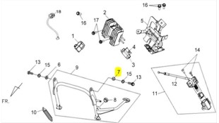 ΑΠΟΣΤΑΣΗ ΒΙΔΑΣ ΚΕΝΤΡΙΚΟΥ ΣΤΑΝΤ SYM COMBIZ 125
