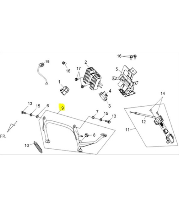 ΟΡΘΟΣΤΑΤΗΣ SYM COMBIZ 125 SPARE PARTS ΟΡΘΟΣΤΑΤΗΣ SYM COMBIZ 125