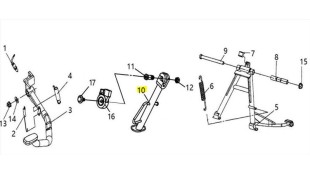 ΣΤΑΝΤ ΠΛΑΙΝΟ SYM VF 185 E5+ SPARE PARTS