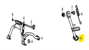 ΣΤΑΝΤ ΠΛΑΙΝΟ SYM MASK/ORBIT 125i SPARE PARTS