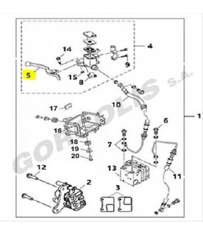 ΜΑΝΕΤΑ ΦΡΕΝΟΥ ΔΕΞΙΑ ΜΑΥΡΗ SYM VF 125/185