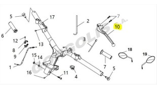 ΜΑΝΕΤΑ ΣΥΜΠΛΕΚΤΗ ΜΑΥΡΗ SYM VF 185 ΜΑΝΕΤΑ ΣΥΜΠΛΕΚΤΗ ΜΑΥΡΗ SYM VF 185