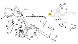 ΒΙΔΑ ΡΥΘΜΙΣΗΣ ΝΤΙΖΑΣ ΜΑΝΕΤΑΣ SYM VF 185 E5+ SPARE PARTS