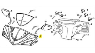 ΚΑΛΥΜΜΑ ΤΙΜΟΝΙΟΥ ΕΜΠΡΟΣΘΙΟ ΚΟΚΚΙΝΟ SYM JET4