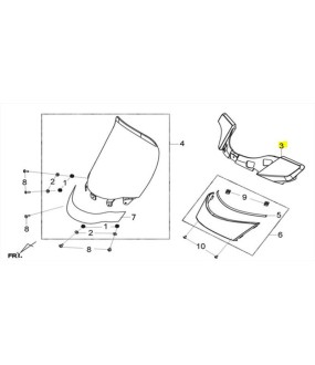 ΚΑΛΥΜΜΑ ΤΙΜΟΝΙΟΥ ΕΜΠΡΟΣΘΙΟ ΓΚΡΙ GY-418S SYM CITYCOM S