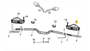 ΚΑΛΥΜΜΑ ΧΕΙΡΟΛΑΒΗΣ ΔΕΞΙΟ SYM ADX 300 SPARE PARTS