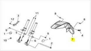ΦΤΕΡΟ ΕΜΠΡΟΣΘΙΟ ΜΑΥΡΟ (BK-001C) SYM VF 185