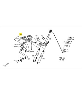 ΦΤΕΡΟ ΕΜΠΡΟΣΘΙΟ ΜΑΥΡΟ ΜΑΤ (BK-007U) SYM FIDDLE 50/125/200 ΑΝΤΑΛΛΑΚΤΙΚΑ