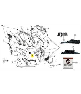 ΚΑΠΑΚΙ ΦΤΕΡΟΥ ΔΕΞΙΟ SYM QUADLANDER 250/300 ΑΝΤΑΛΛΑΚΤΙΚΑ