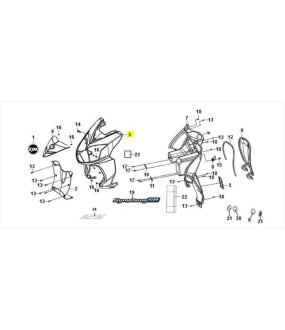 ΠΟΔΙΑ ΕΜΠΡΟΣΘΙΑ (BR-497U) ΚΑΦΕ SYM SYMPHONY SR