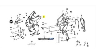 ΠΟΔΙΑ ΕΜΠΡΟΣΘΙΑ (BR-497U) ΚΑΦΕ SYM SYMPHONY SR