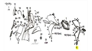 ΠΟΔΙΑ ΕΜΠΡΟΣΘΙΑ ΔΕΞΙΑ (BR-497U) ΚΑΦΕ SYM JET14