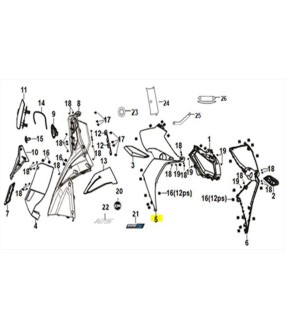 ΠΟΔΙΑ ΕΜΠΡΟΣΘΙΑ ΔΕΞΙΑ ΓΚΡΙ SYM JET14 E5 ΑΝΤΑΛΛΑΚΤΙΚΑ