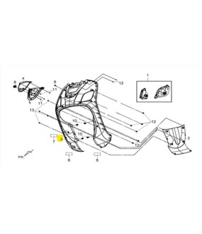 ΠΟΔΙΑ ΕΜΠΡΟΣΘΙΑ ΜΑΥΡΗ (BK-007U) SYM FIDDLE III 50/125/200 ΑΝΤΑΛΛΑΚΤΙΚΑ