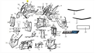 ΠΟΔΙΑ ΕΜΠΡΟΣΘΙΑ ΔΕΞΙΑ (BK-007U) SYM JET X 125 ΑΝΤΑΛΛΑΚΤΙΚΑ