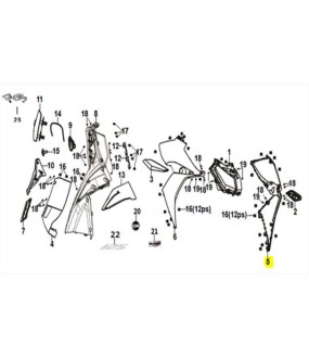 ΠΟΔΙΑ ΕΜΠΡΟΣΘΙΑ ΑΡΙΣΤΕΡΗ (GY-430C) ΓΚΡΙ SYM JET14