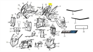 ΠΟΔΙΑ ΕΜΠΡΟΣΘΙΑ ΑΡΙΣΤΕΡΗ ΛΕΥΚΗ (WH-006) JET X 125 LC E5