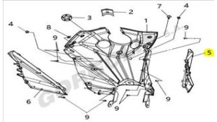 ΚΑΠΑΚΙ ΔΕΞΙΟ ΕΣΩΤΕΡΙΚΗΣ ΠΟΔΙΑΣ (GY-098U) SYM VF 125 ΚΑΠΑΚΙ ΔΕΞΙΟ ΕΣΩΤΕΡΙΚΗΣ ΠΟΔΙΑΣ (GY-098U) SYM VF 125