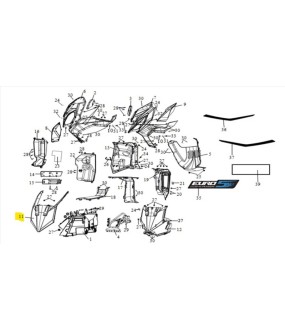 ΚΑΛΥΜΜΑ ΕΜΠΡΟΣΘΙΟ ΕΣΩΤΕΡΙΚΟ ΤΟΥ ΠΑΡΜΠΡΙΖ (WH-006) SYM JET X 125 ΑΝΤΑΛΛΑΚΤΙΚΑ