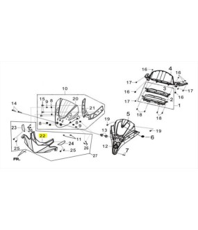 ΔΙΑΚΟΣΜΗΤΙΚΟ ΕΜΠΡΟΣ ΠΑΡΜΠΡΙΖ (BK-001UL) SYM GTS 250/300