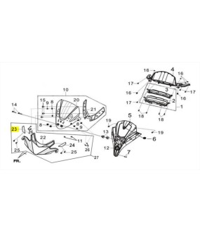 ΓΑΡΝΙΤΟΥΡΑ ΔΕΞΙΑ ΚΑΛΥΜΜΑΤΟΣ ΠΑΡΜΠΡΙΖ SYM GTS 250/300