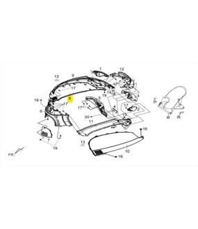 ΚΑΠΑΚΙ ΣΕΛΛΑΣ ΔΕΞΙΟ (BK-007U) SYM FIDDLE III 50/125/200 SPARE PARTS