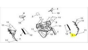 ΠΟΔΙΑ ΔΕΞΙΑ ΕΣΩΤΕΡΙΚΗ (BLACK) SYM VF 185