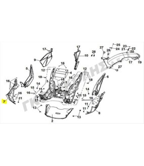 ΚΑΠΑΚΙ ΠΛΑΙΣΙΟΥ ΔΕΞΙΟ (BK-007U) ΜΑΥΡΟ SYM JETY X 125 L/C