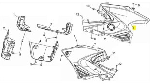 ΚΑΠΑΚΙ ΠΛΑΙΣΙΟΥ ΔΕΞΙΟ SYM QUADRAIDER 600LE