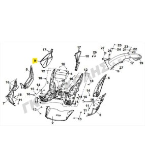 ΚΑΠΑΚΙ ΠΛΑΙΣΙΟΥ ΜΕΣΑΙΟΥ ΔΕΞΙΟ SYM JET X 125 SPARE PARTS