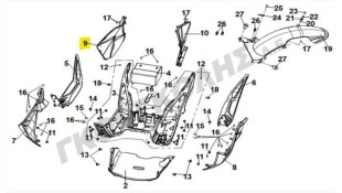 ΚΑΠΑΚΙ ΠΛΑΙΣΙΟΥ ΜΕΣΑΙΟΥ ΔΕΞΙΟ SYM JET X 125 SPARE PARTS