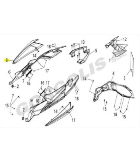 ΚΑΠΑΚΙ ΣΕΛΛΑΣ ΔΕΞΙΟ ΔΙΑΚΟΣΜΗΤΙΚΟ (BLACK) SYM VF 185