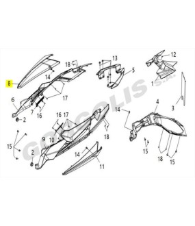 ΚΑΠΑΚΙ ΣΕΛΛΑΣ ΔΕΞΙΟ ΔΙΑΚΟΣΜΗΤΙΚΟ (GRAY) SYM VF 185