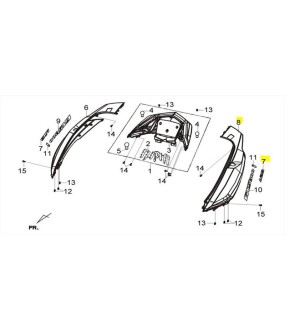 ΚΑΠΑΚΙ ΣΕΛΛΑΣ ΑΡΙΣΤΕΡΟ  ΜΑΥΡΟ ΜΕ ΑΥΤΟΚΟΛΛΗΤΟ (BK-231P) SYM GTS 300 F4