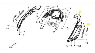 ΚΑΠΑΚΙ ΣΕΛΛΑΣ ΑΡΙΣΤΕΡΟ  ΜΑΥΡΟ ΜΕ ΑΥΤΟΚΟΛΛΗΤΟ (BK-231P) SYM GTS 300 F4