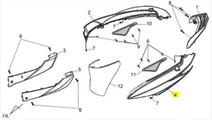 ΚΑΠΑΚΙ ΣΕΛΛΑΣ ΑΡΙΣΤΕΡΟ ΜΑΤ ΓΚΡΙ ΑΝΟΙΧΤΟ (GY010U) SYM SYMPHONY SR