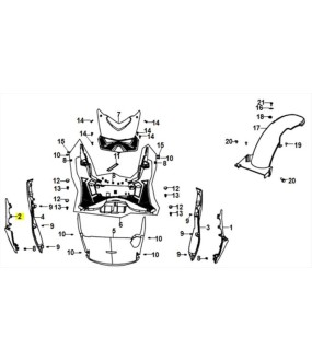 ΚΑΠΑΚΙ ΠΛΑΙΣΙΟΥ ΑΡΙΣΤΕΡΟ (ΕΜΠΡΟΣ ΚΟΜΜΑΤΙ ΜΑΥΡΟ) SYM JET 14