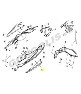 ΚΑΠΑΚΙ ΣΕΛΛΑΣ ΑΡΙΣΤΕΡΟ ΔΙΑΚΟΣΜΗΤΙΚΟ (GRAY) SYM VF 185 E4/5