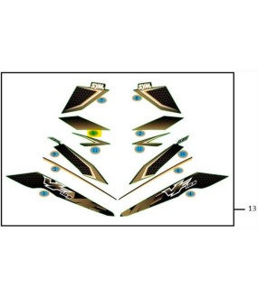 ΑΥΤΟΚΟΛΛΗΤΟ ΚΑΠΑΚΙΟΥ ΣΕΛΛΑΣ ΔΕΞΙΟ (BLACK/YELLOW) SYM VF 125 E5