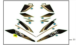 ΑΥΤΟΚΟΛΛΗΤΟ ΚΑΠΑΚΙΟΥ ΣΕΛΛΑΣ ΔΕΞΙΟ ΚΑΤΩ Α (BLACK/YELLOW) SYM VF 185 E5