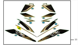 ΑΥΤΟΚΟΛΛΗΤΟ ΚΑΠΑΚΙΟΥ ΣΕΛΛΑΣ ΔΕΞΙΟ ΚΑΤΩ Β (BLACK/YELLOW) SYM VF 185