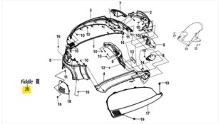 ΑΥΤΟΚΟΛΛΗΤΟ ΣΕΛΛΑΣ ΑΡΙΣΤΕΡΟ-ΔΕΞΙΟ ''Fiddle III'' ΚΟΚΚΙΝΟ ΑΝΑΓΛΥΦΟ SYM FIDDLE III 50/125/200 ΑΝΤΑΛΛΑΚΤΙΚΑ